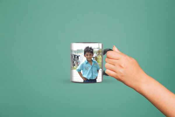 Canvakart Personalised Customized Image Printed white Coffee Black Design.