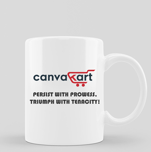 Canvakart Customized Logo with Slogan White Coffee Mug Design