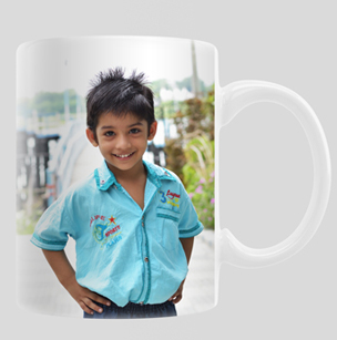 Canvakart Personalised Customized Image Printed White Coffee Black Design.
